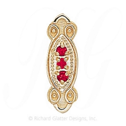GS397 R - 14 Karat Gold Ruby Slide 